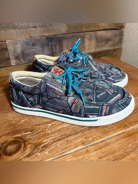 Twisted X Youth Hooey Lopers Grey Multi Color YHYCOO4 size 6